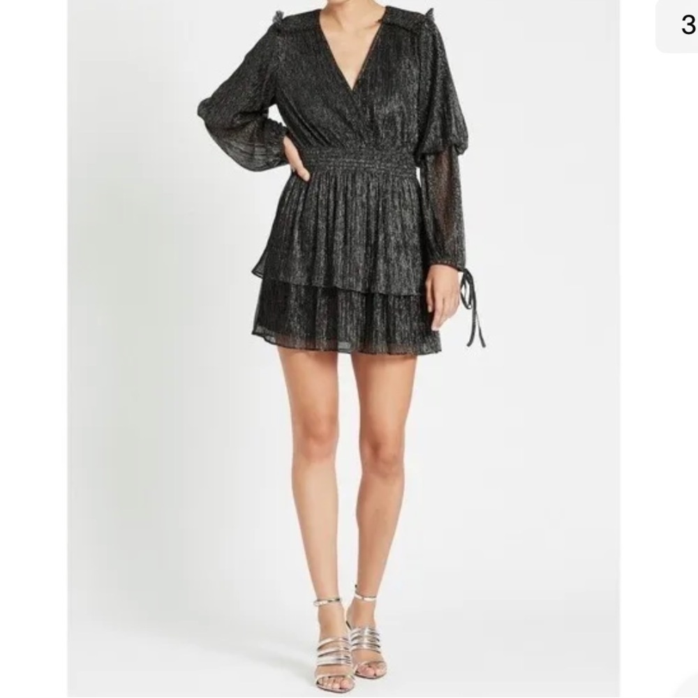 MISA LOS ANGELES Maeryn Metallic Mini Dress size M
